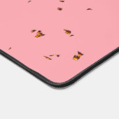 ファイアスパークオーバーレイあなたの写真赤面ピンク デスクマット (コーナー)