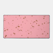 ファイアスパークオーバーレイあなたの写真赤面ピンク デスクマット (正面)