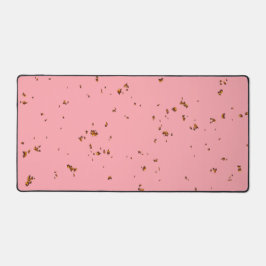 ファイアスパークオーバーレイあなたの写真赤面ピンク デスクマット