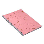 ファイアスパークオーバーレイあなたの写真赤面ピンク ノートブック (右側)