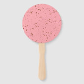 ファイアスパークオーバーレイあなたの写真赤面ピンク ハンドファン (正面)