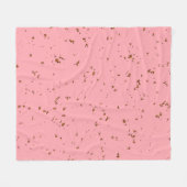 ファイアスパークオーバーレイあなたの写真赤面ピンク フリースブランケット (正面(横))