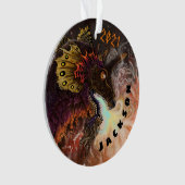 ファイアスピッタードラゴン名前をカスタムする オーナメント (正面)