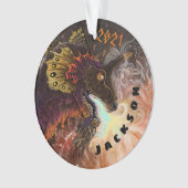 ファイアスピッタードラゴン名前をカスタムする オーナメント (正面)