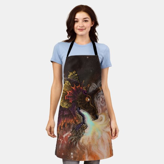 ファイアスピッター・ドラゴン エプロン (着用した状態)