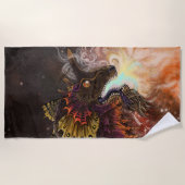 ファイアスピッター・ドラゴン ビーチタオル (正面)