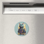 ファイアスプラッシュクールグレー忍者キャットウォリアー マグネット (インサイチュ (食洗機))