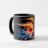 ファイアスラムダンクでバスケットボールプレーヤー#4 マグカップ (正面左)