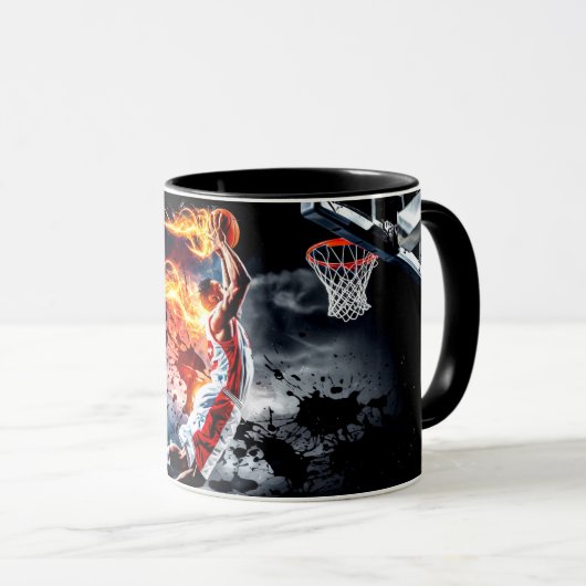 ファイアスラムダンクでバスケットボールプレーヤー#4 マグカップ (正面右)