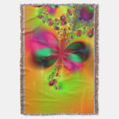 ファイアダンスフラクタルアート スローブランケット (正面縦)