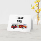 ファイアトラックパーティーありがとう カード (黄色い花)
