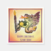 ファイアドラゴンエナジーヒーリングスクエア スタンダードカクテルナプキン (正面)