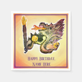 ファイアドラゴンエナジーヒーリングスクエア スタンダードカクテルナプキン