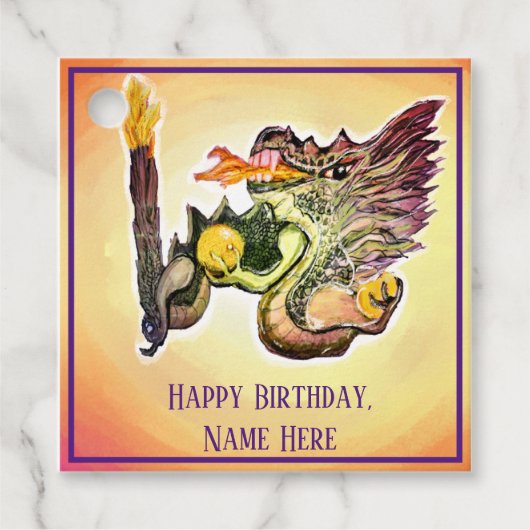 ファイアドラゴンエナジーヒーリングスクエア フェイバータグ (正面)