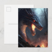 ファイアドラゴンファンタジーアートハガキ ポストカード (正面/裏面)