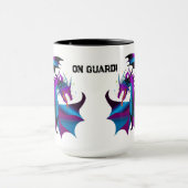 ファイアドラゴンブラックブルーパープルオンガードおもしろい マグカップ (中央)