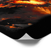 ファイアドラゴンヘッド神話ドラゴンラブブリージングファイ ポスター (角)