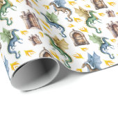 ファイアドラゴンラッピング紙 ラッピングペーパー (ロールコーナー)