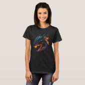ファイアドラゴン 炎のドラゴン グラフィックTシャツ メンズ レディース Tシャツ (正面フル)