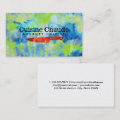 ファイアナイフ | 水彩背景 名刺 (正面/裏面)