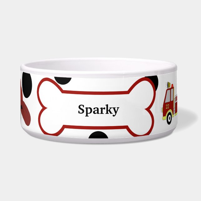 ファイアハウスカスタムドッグペットドッグフードボウル ボウル (正面)