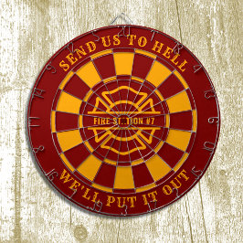 ファイアハウス消防署ファイアマンダーツボードとダーツ ダーツボード