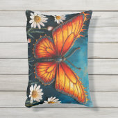 ファイアバタフライ超現実的なアートワークchamomile自然 アウトドアクッション (正面(縦))