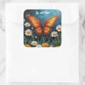 ファイアバタフライ超現実的なアートワークchamomile自然 スクエアシール (バッグ)