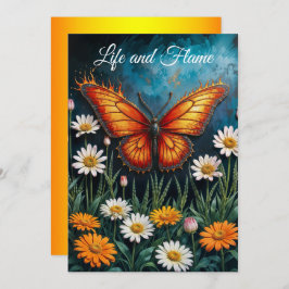 ファイアバタフライ超現実的なアートワークchamomile自然 招待状