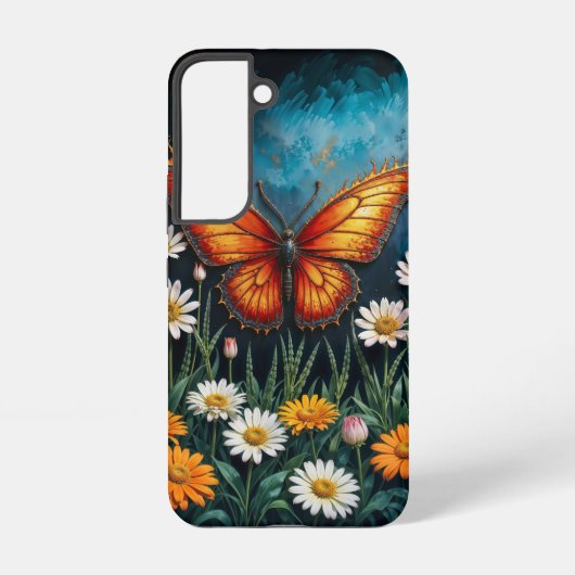 ファイアバタフライ超現実的なアートワークchamomile自然 samsung galaxyケース (裏面)