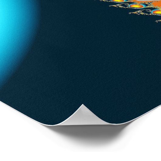 ファイアバーストフラクタルアート ポスター (角)