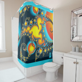 ファイアバーストフラクタル シャワーカーテン