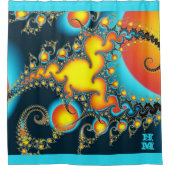 ファイアバーストフラクタル シャワーカーテン (正面)