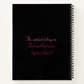 ファイアバード飛躍ブラックとピンク ノートブック (裏面)