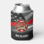 ファイアパーソナライズされたファイターシンレッドラインカスタム 缶クーラー (缶正面)
