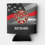 ファイアパーソナライズされたファイターシンレッドラインカスタム 缶クーラー (正面)