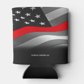 ファイアパーソナライズされたファイターシンレッドラインカスタム 缶クーラー (裏面)