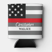 ファイアパーソナライズされたファイターシンレッドラインカスタム 缶クーラー (正面)