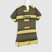 ファイアパーソナライズされたマンユニフォーム オーナメント (正面)