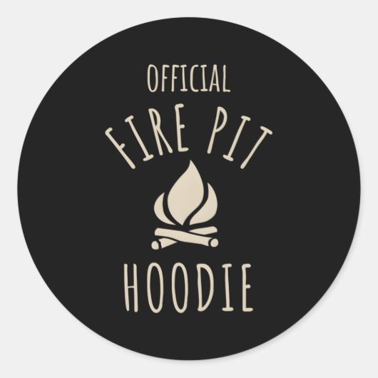 ファイアピットオフィシャルキャンプファイアボンファイアカム ラウンドシール (正面)