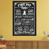 ファイアピットルール – ベージュ キャンバスプリント (インサイチュ (リビング))