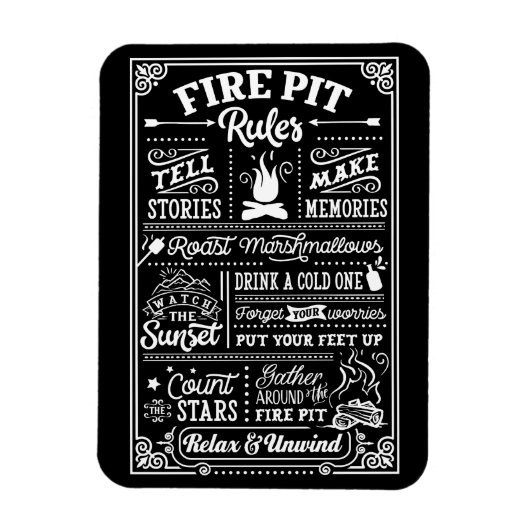 ファイアピットルール – ベージュ マグネット (縦)