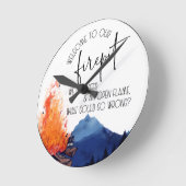 ファイアピット ラウンド壁時計 (傾斜)