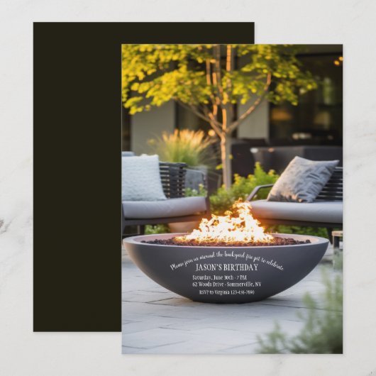 ファイアピット 招待状 (正面/裏面)