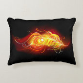 ファイアピーコックの羽根 アクセントクッション (正面)