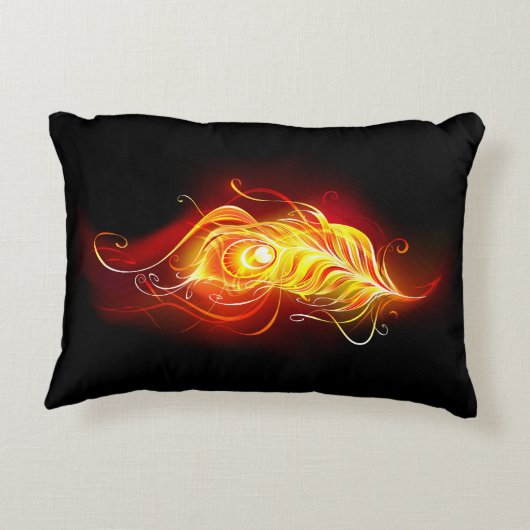 ファイアピーコックの羽根 アクセントクッション (裏面)