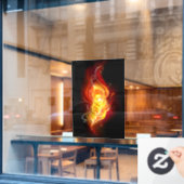 ファイアピーコックの羽根 ウィンドウサイン (カフェ窓)