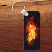 ファイアピーコックの羽根 キーホルダー (正面)