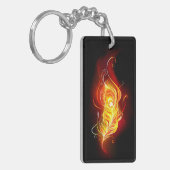 ファイアピーコックの羽根 キーホルダー (正面左)