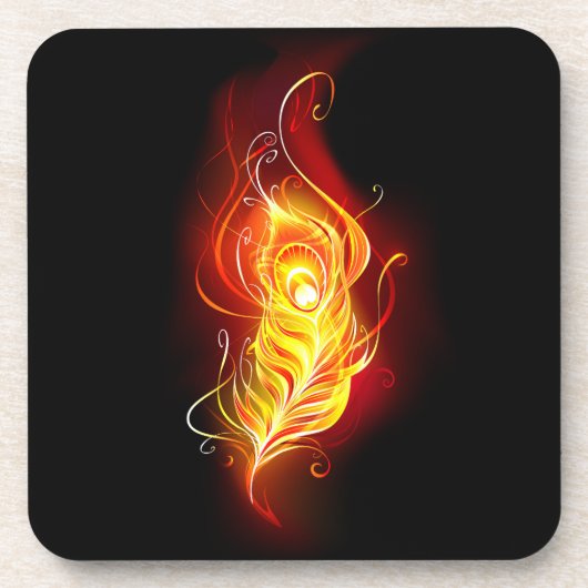 ファイアピーコックの羽根 コースター (正面)